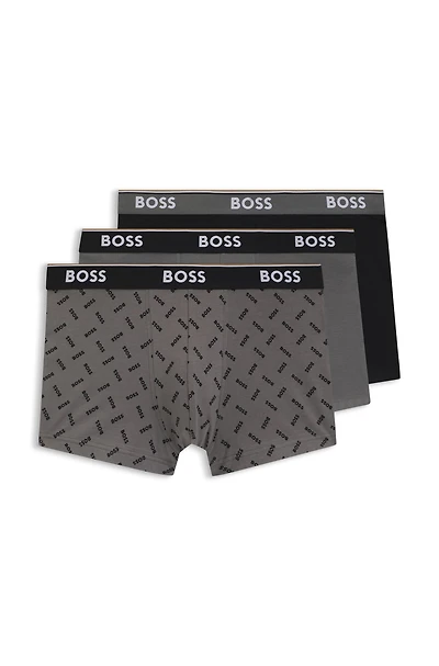 Three-pack of stretch-cotton trunks
