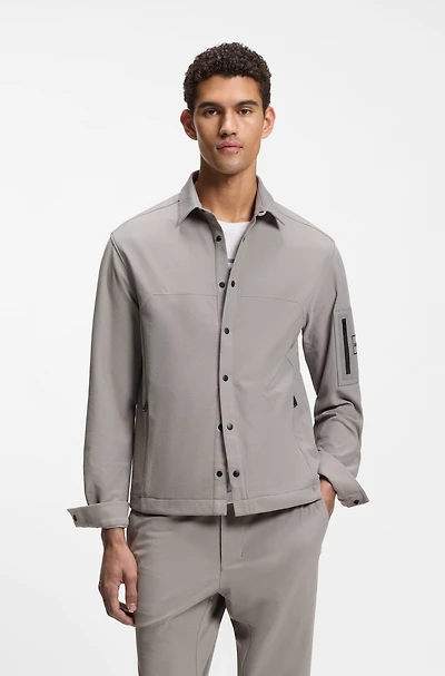 Relaxed-fit overshirt waffle fabric