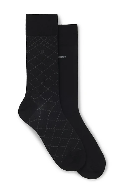 Two-pack of cotton-blend socks in a regular length
