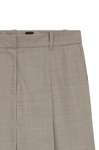 Regular-fit trousers sharkskin-weave stretch wool