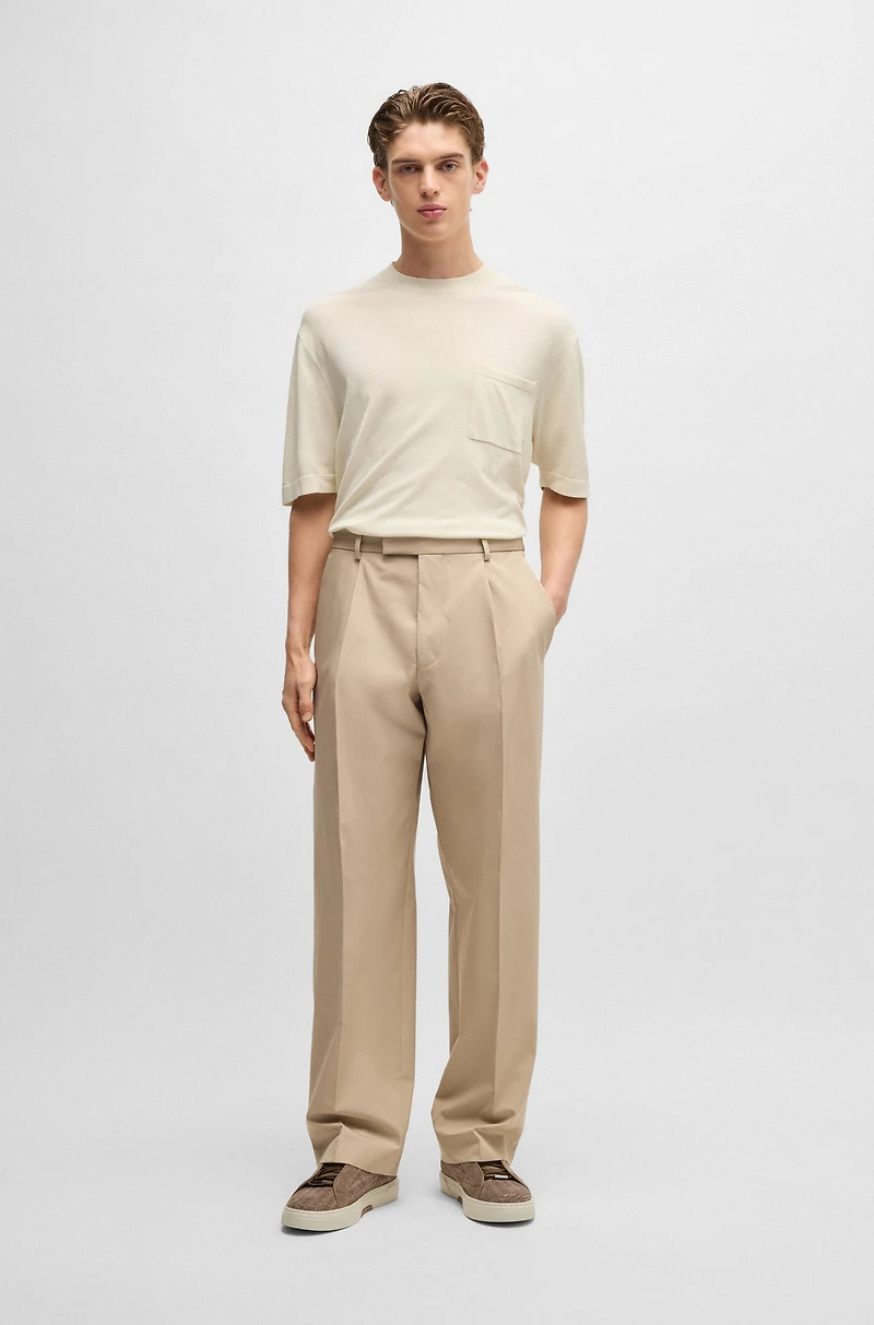 BOSS x Shohei Ohtani Trousers water-repellent cotton twill