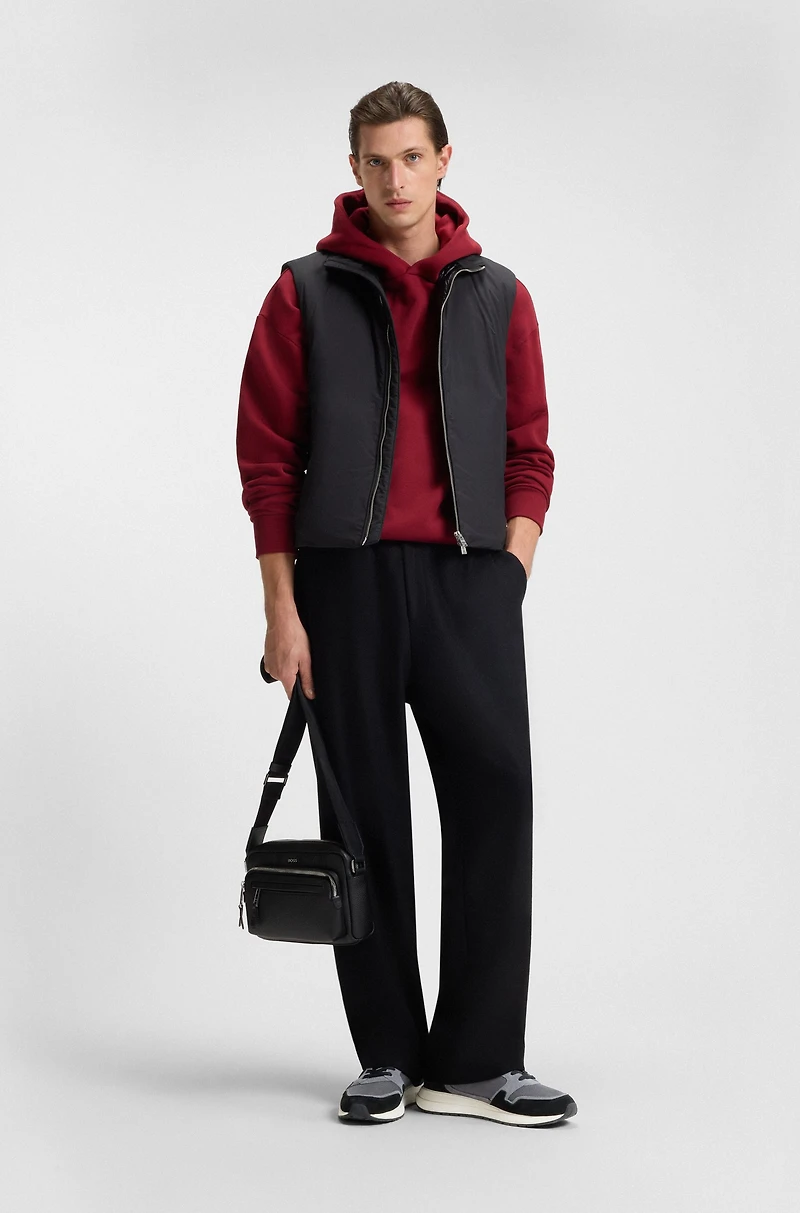 Suede-trim trainers with Double B monogram