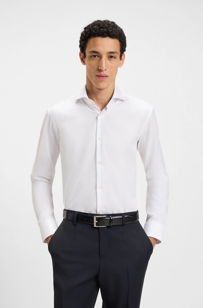 Wrinkle-resistant regular-fit shirt Oxford cotton