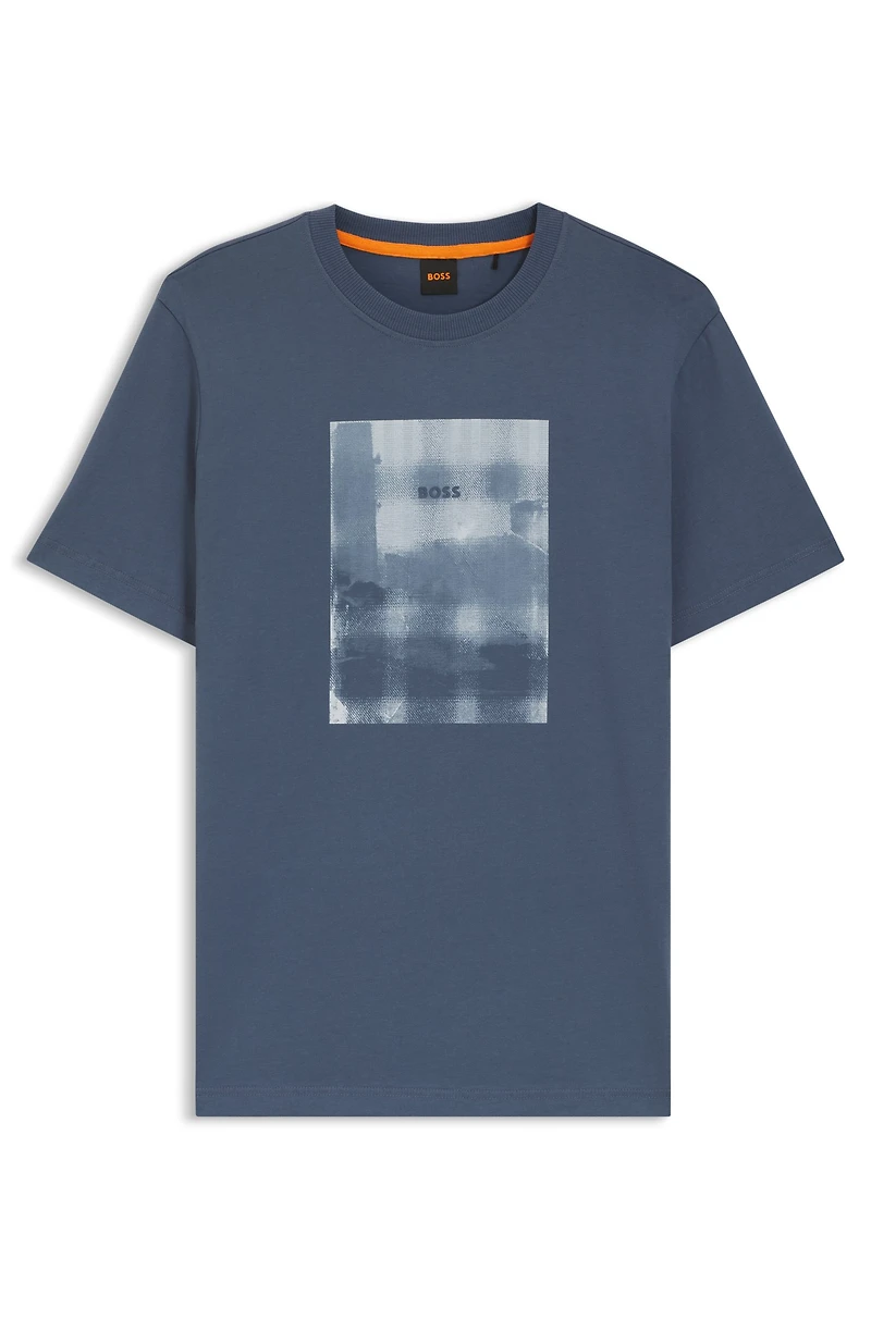 Printed-artwork T-shirt cotton jersey