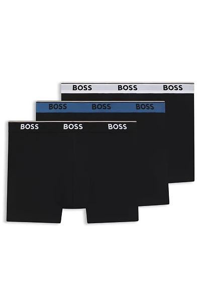 Three-pack of boxer briefs stretch cotton