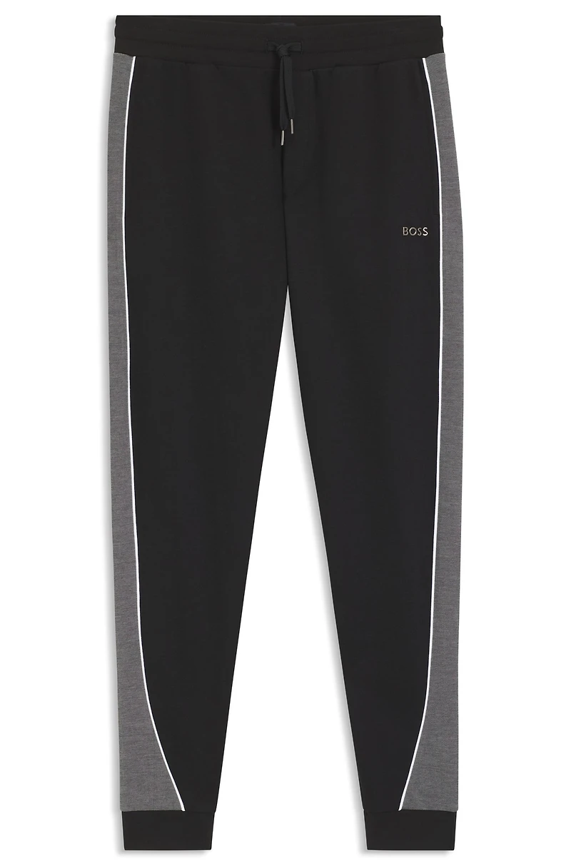 Contrast-piping tracksuit bottoms a cotton blend