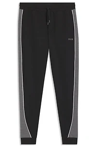 Contrast-piping tracksuit bottoms a cotton blend