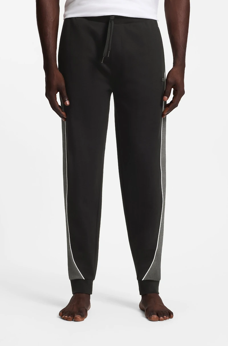 Contrast-piping tracksuit bottoms a cotton blend