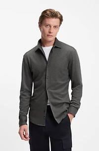 BECKHAM x BOSS slim-fit shirt cotton jersey