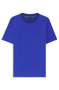 Logo-collar T-shirt cotton jersey