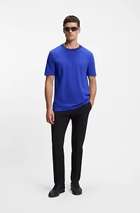 Logo-collar T-shirt cotton jersey