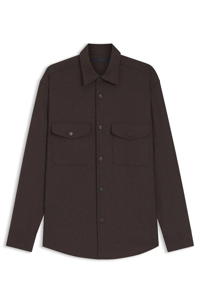 BECKHAM x BOSS relaxed-fit shirt virgin wool