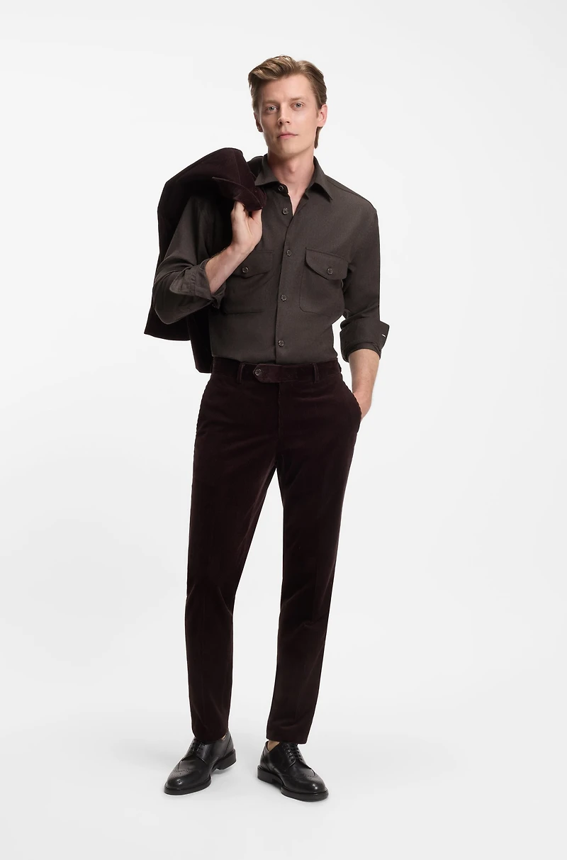 BECKHAM x BOSS relaxed-fit shirt virgin wool