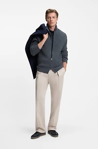 BECKHAM x BOSS micro-patterned trousers cotton