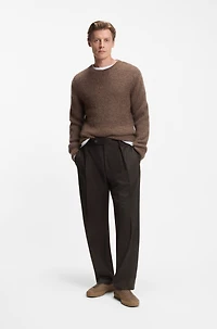 BECKHAM x BOSS virgin-wool trousers with pleat front