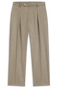 BECKHAM x BOSS virgin-wool trousers with pleat front
