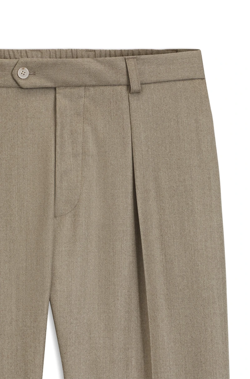 BECKHAM x BOSS virgin-wool trousers with pleat front