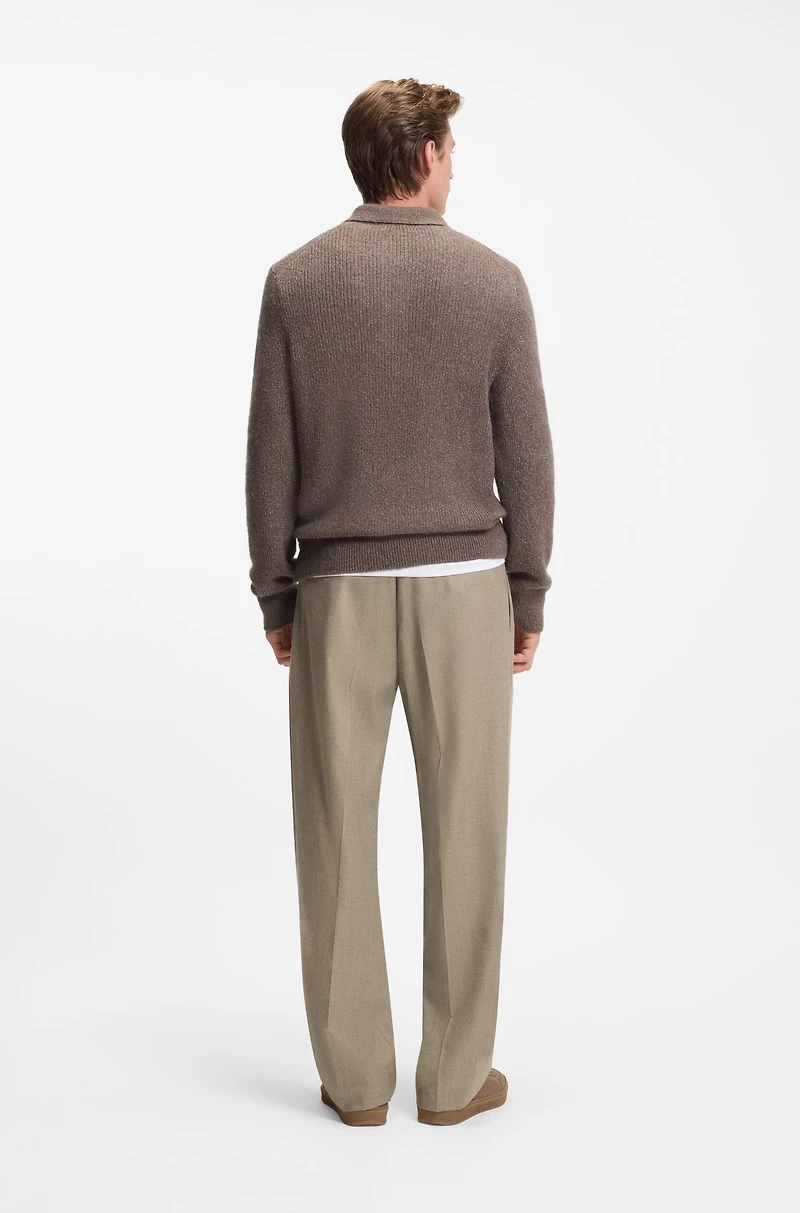 BECKHAM x BOSS virgin-wool trousers with pleat front