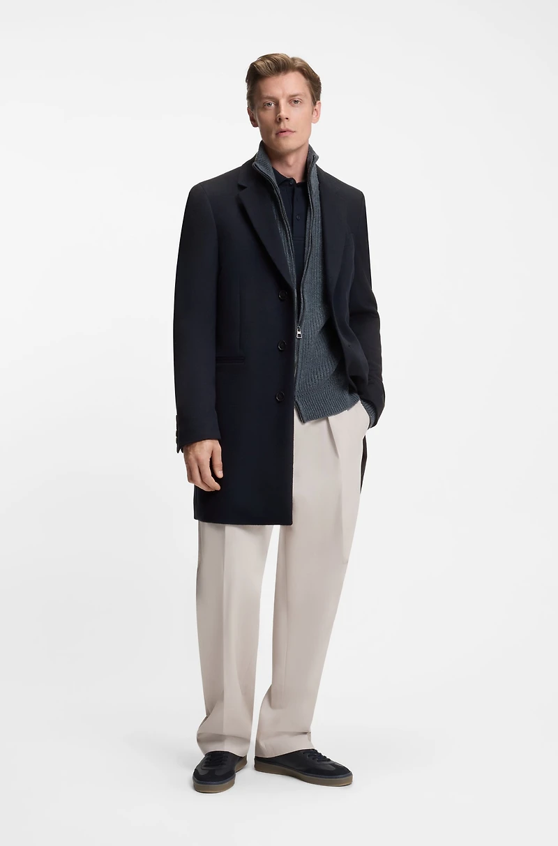 BECKHAM x BOSS formal coat virgin wool and cashmere