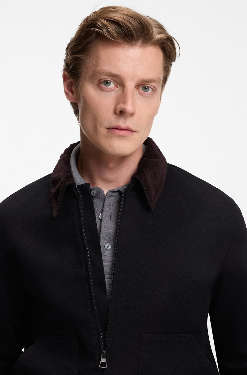 BECKHAM x BOSS jacket black rigid denim