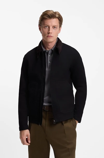 BECKHAM x BOSS jacket black rigid denim