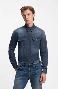 BECKHAM x BOSS shirt blue denim