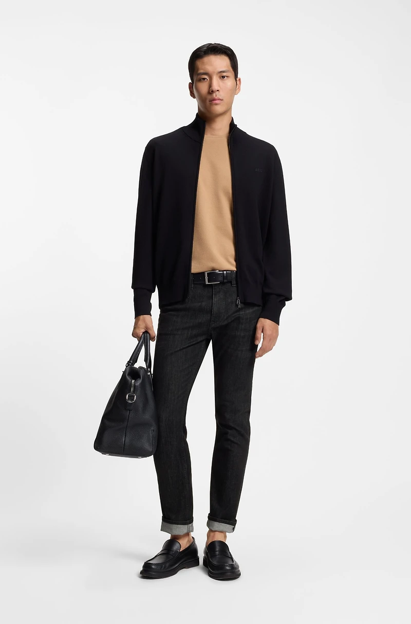 Delaware blue slim-fit jeans wrinkle-resistant denim