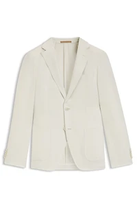 Slim-fit jacket wool, silk and linen