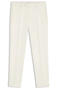 Tapered-fit trousers virgin wool and cotton