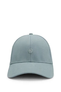 Stretch-cotton cap with Double B monogram