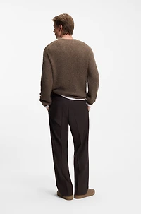 BECKHAM x BOSS knitted sweater with mouliné rib