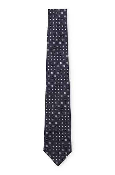 Jacquard-pattern tie in silk