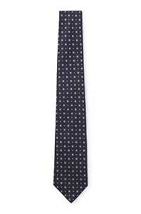 Jacquard-pattern tie in silk