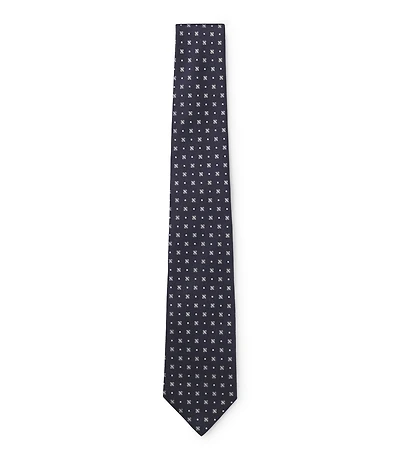 Jacquard-pattern tie in silk