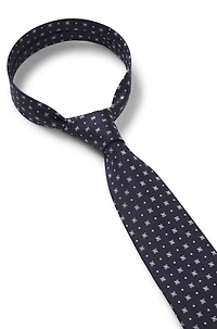 Jacquard-pattern tie in silk