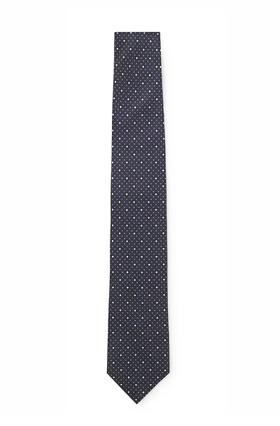 Italian-silk tie with jacquard pattern