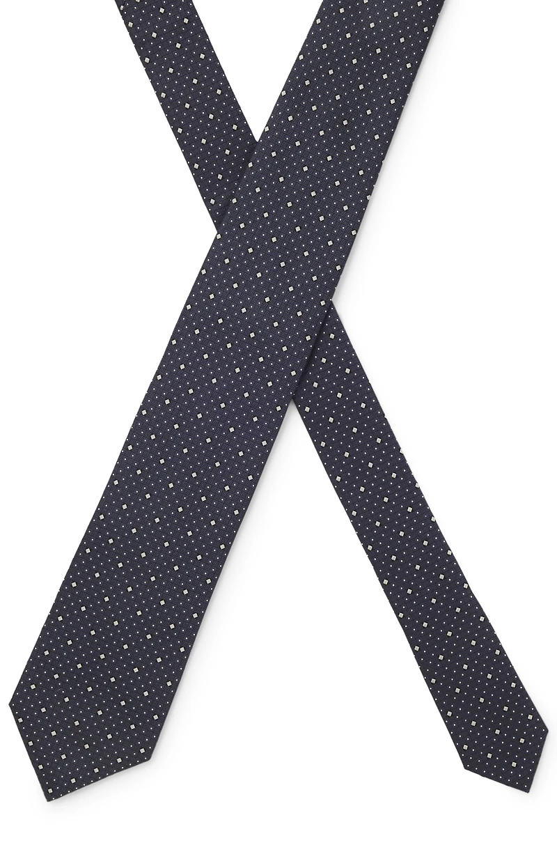 Italian-silk tie with jacquard pattern