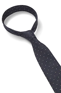 Italian-silk tie with jacquard pattern