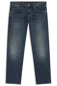 BECKHAM x BOSS blue slim-fit jeans stretch denim