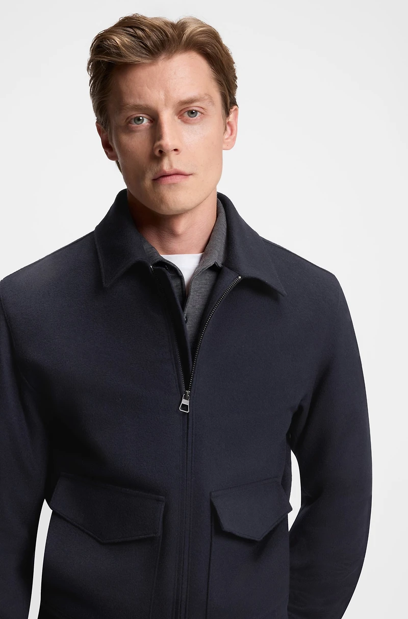 BECKHAM x BOSS zip jacket wool and cashmere
