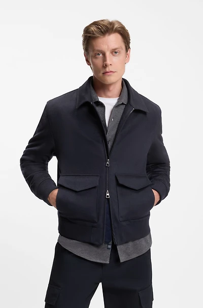 BECKHAM x BOSS zip jacket wool and cashmere
