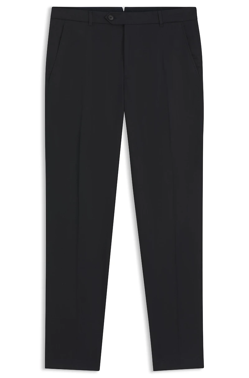 Washable tapered-fit trousers stretch fabric