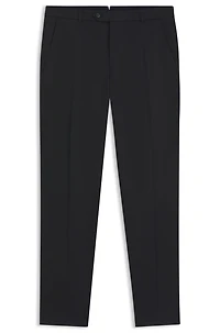 Washable tapered-fit trousers stretch fabric