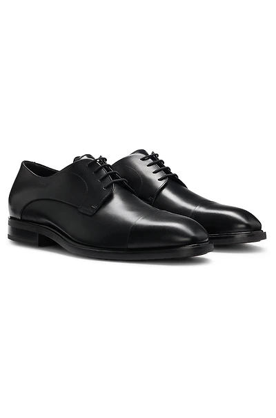 Leather Derby shoes with cap toe