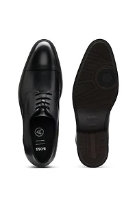 Leather Derby shoes with cap toe
