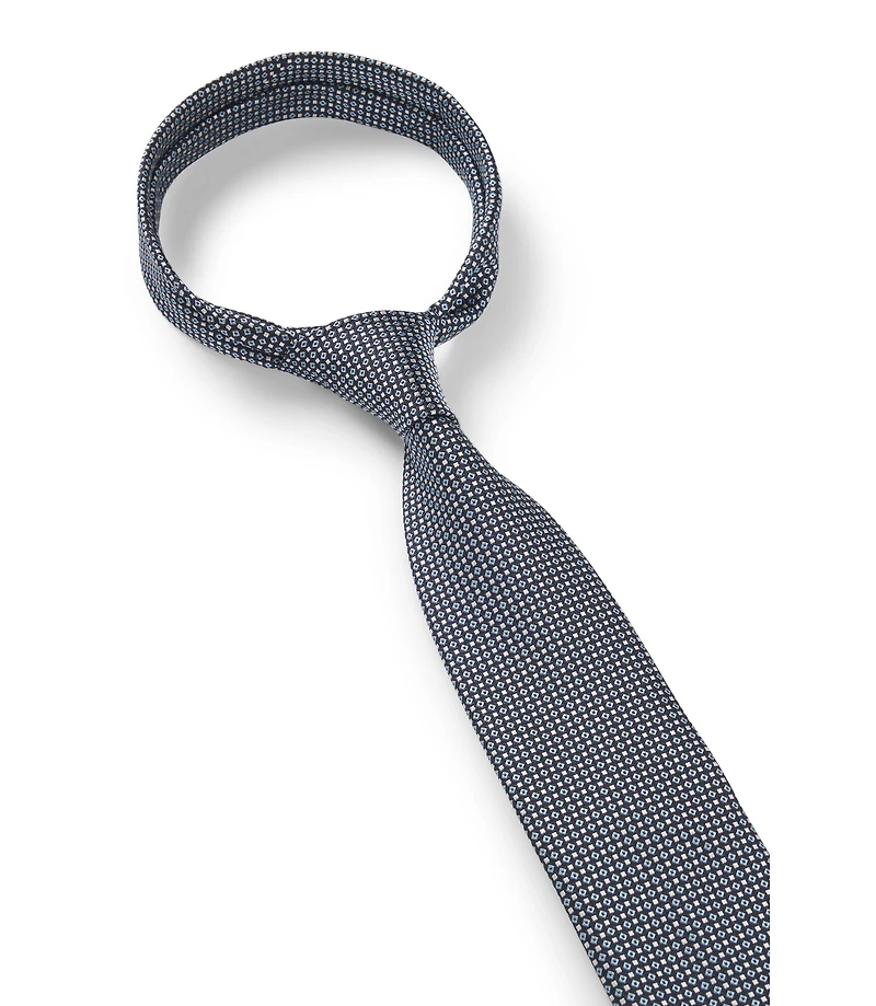 Jacquard-pattern tie in a silk blend