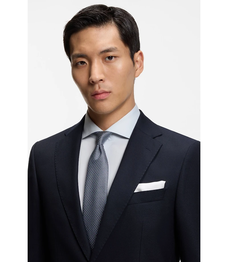 Jacquard-pattern tie in a silk blend