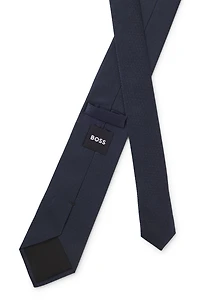 Jacquard-monogram tie in silk