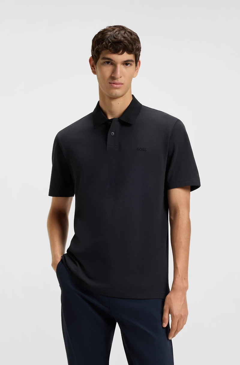 Logo-detail polo shirt cotton piqu