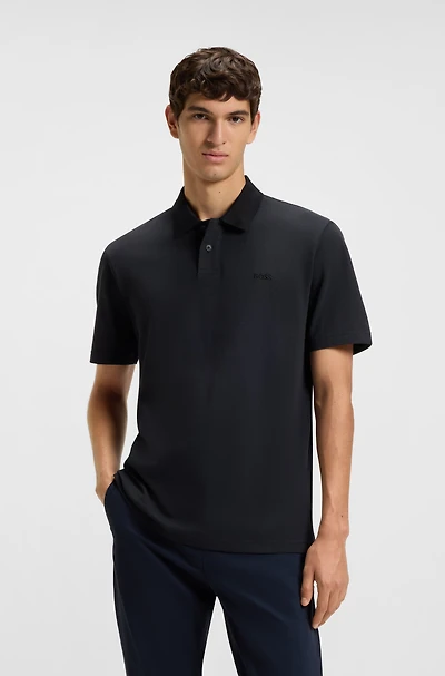 Logo-detail polo shirt cotton piqu